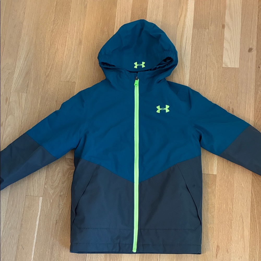 Under Armour Teal and Charcoal Jacket with Lime Accents
